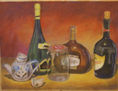 bodegón con botellas
