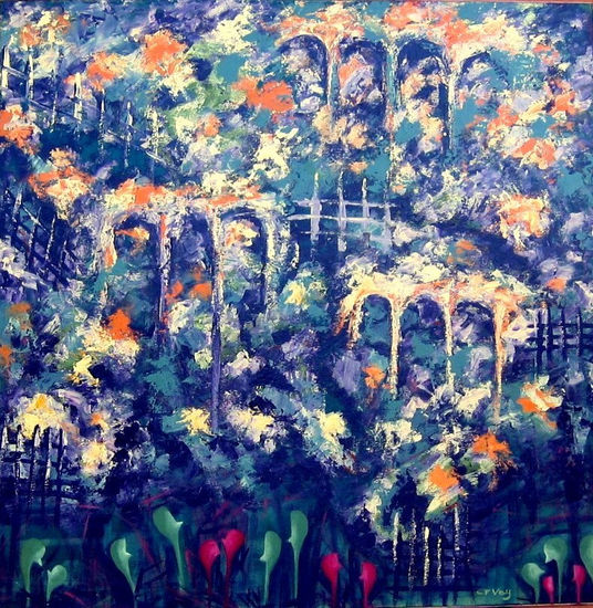 El jardin esta hermoso Acrylic Canvas Landscaping