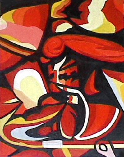 Mi mundo ROJO Oil Canvas