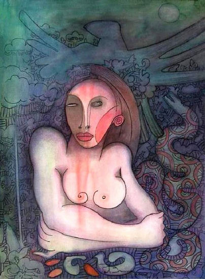 Eva Watercolour Paper Nude Paintings