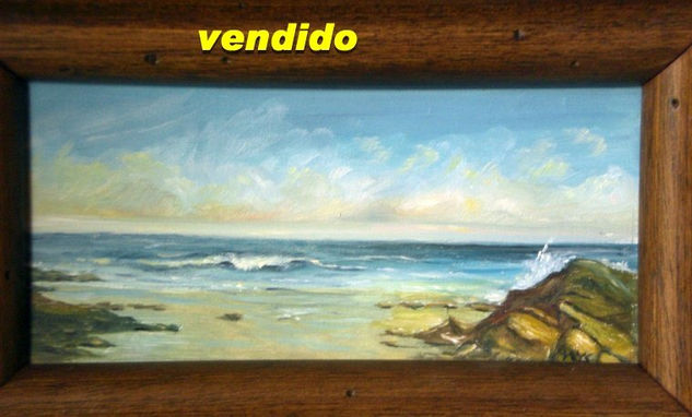 La Cala Oil Panel Marine Painting