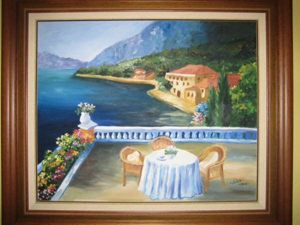 Vista desde la terraza Oil Canvas Landscaping