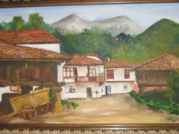 En un rincon de Asturias Oil Canvas Landscaping