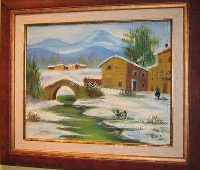 Paisaje nevado Oil Canvas Landscaping