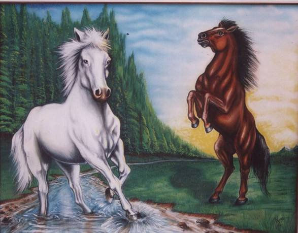 DUALIDAD EQUINA Oil Canvas Animals