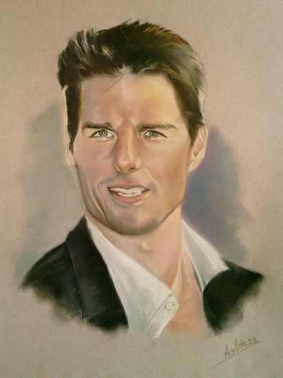 Tom Cruise Pastel Canvas Portrait