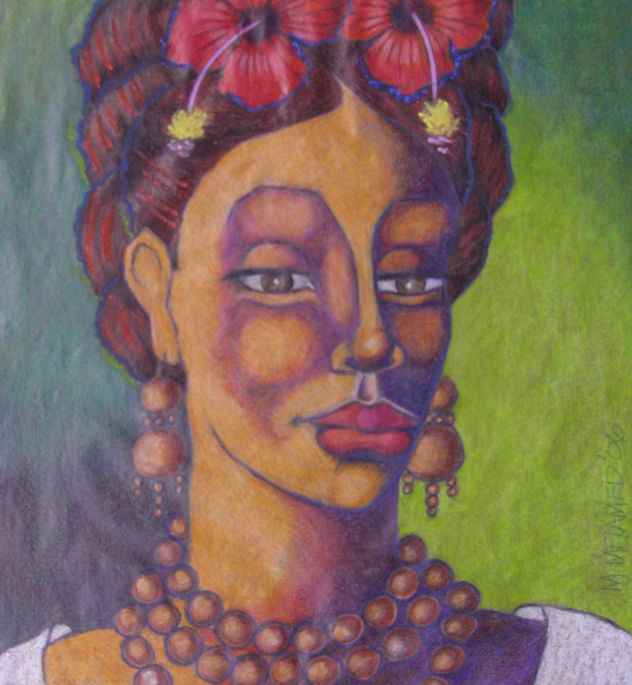 Moraiva ataviada a lo Frida Kahlo
