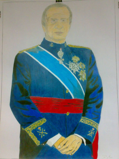 JUAN CARLOS I Pencil (coloured) Card Others