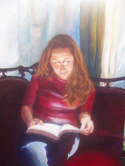 todos los libros iluminan Oil Canvas Portrait