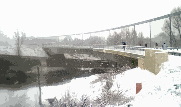 Guadalajara, puente nuevo sobre el río Henares 