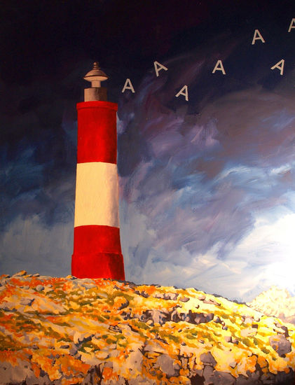 el faro del fin del mundo Acrylic Canvas Landscaping