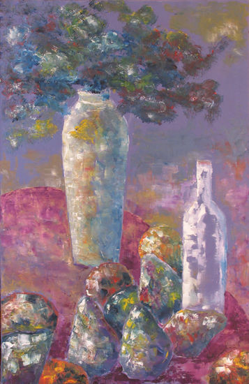 BODEGÓN CRISTAL 2 Oil Canvas Still Life Paintings