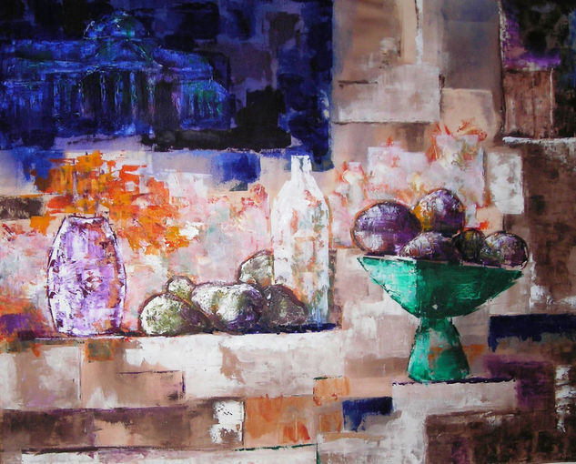 BODEGÓN PALACIO DE CRISTAL Oil Canvas Still Life Paintings