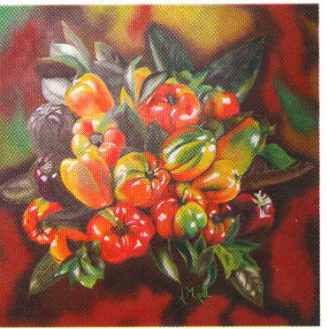 BODEGON DE PIMENTONES Oil Canvas