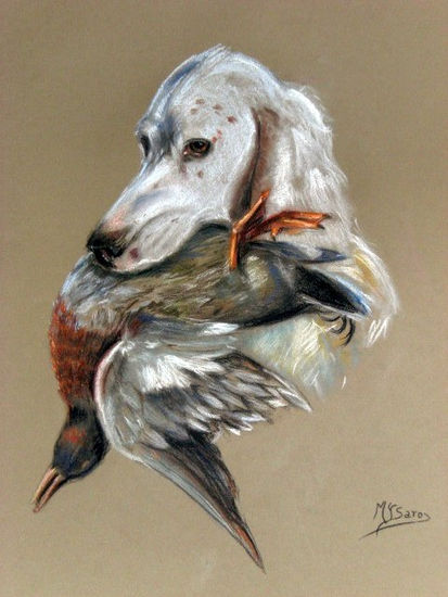 "Buena caza" Pastel Paper Animals