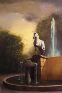 Fuente con caballo