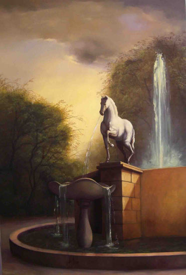 Fuente con caballo 