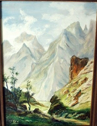 "Los Alpes" Oil Panel Landscaping