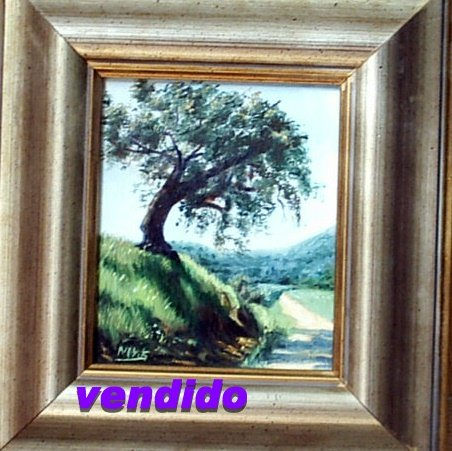 "La encina" Oil Panel Landscaping