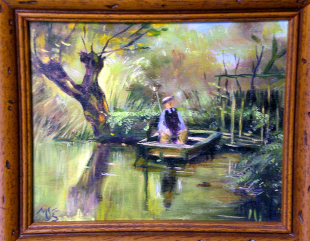 "Pescando" Oil Panel Landscaping