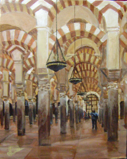 MEZQUITA CORDOBA Oil Canvas Landscaping