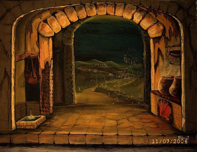 FONDO PESEBRE O BELEN  EL PORTAL DE BELEN