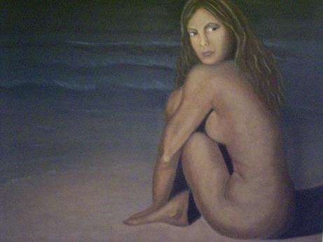 Silueta Nocturna Oil Textile Nude Paintings