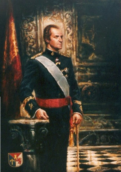 El Rey D.JuanCarlos I Óleo Lienzo Retrato