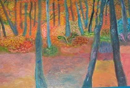 OTOÑO EN EL BOSQUE Acrylic Panel Landscaping