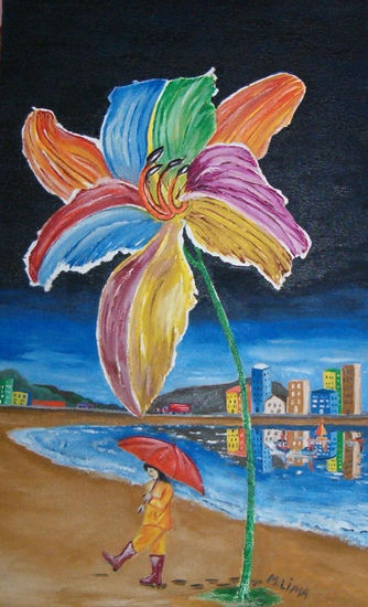 La Flor de la Espera Oil Canvas Others