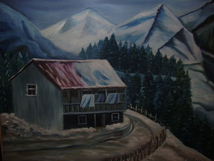 La cabañita de rosa