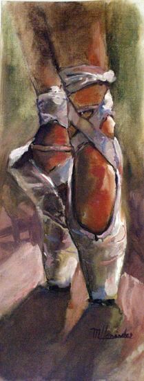 Zapatillas Mixed media Paper Figure Painting