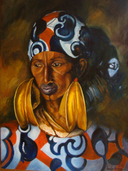 La mirada Oil Canvas Portrait