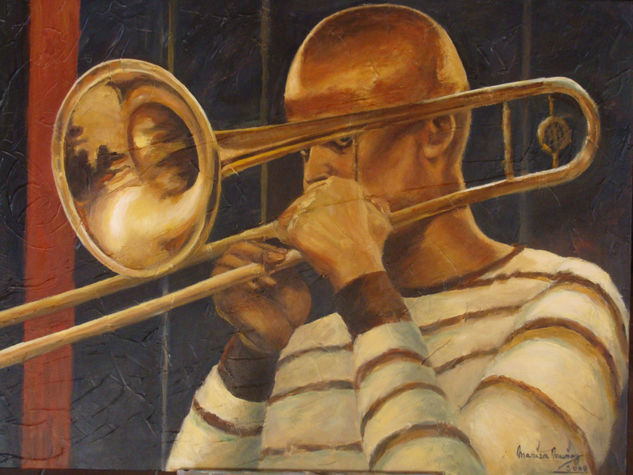 Jazz vivo I Acrylic Canvas Portrait