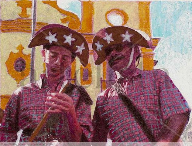 Pai e filho - tocadores de pífanos