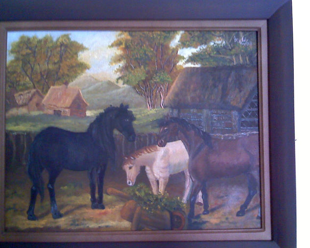 Caballos Oil Canvas Animals