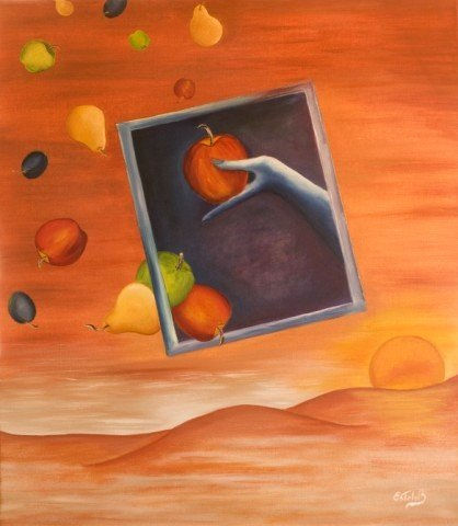 FRUTAS EN EL ESPACIO Oil Canvas Others