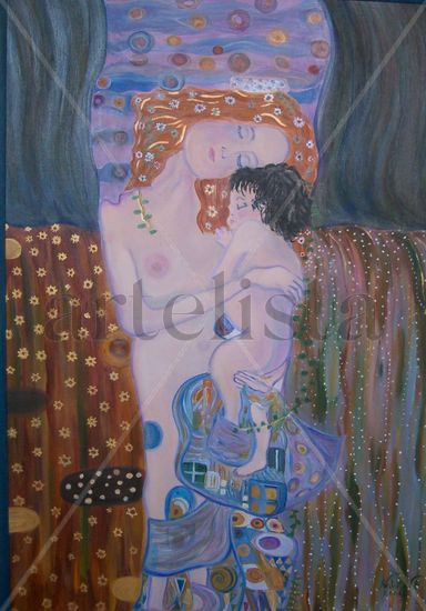 Maternidad Oil Canvas Figure Painting