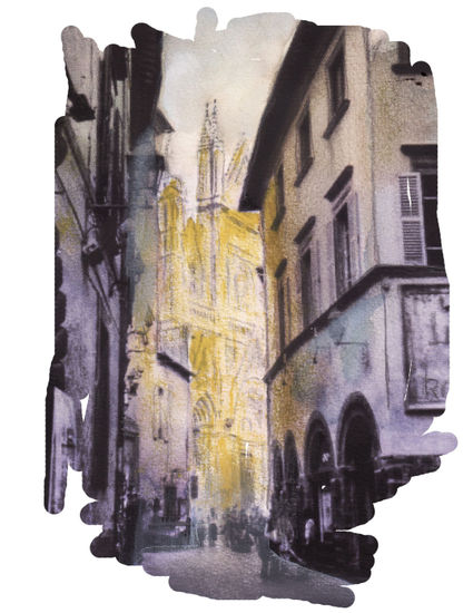 catedral de Orvieto (Italia) Mixed media Card Landscaping