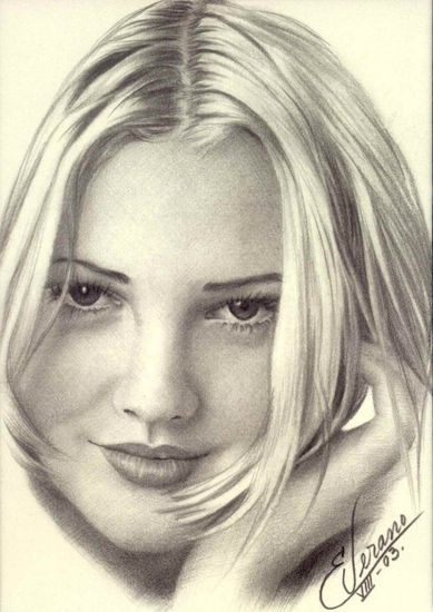 Perfil Drew Barrymore II Grafito