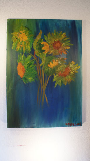 girasoles 1 Oil Canvas Floral Painting