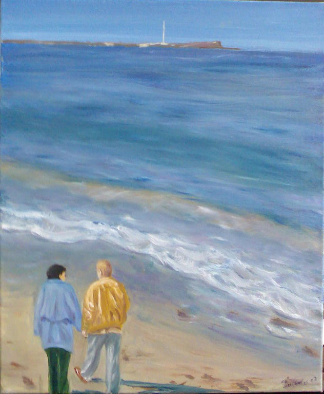 paseo por la playa de Cádiz