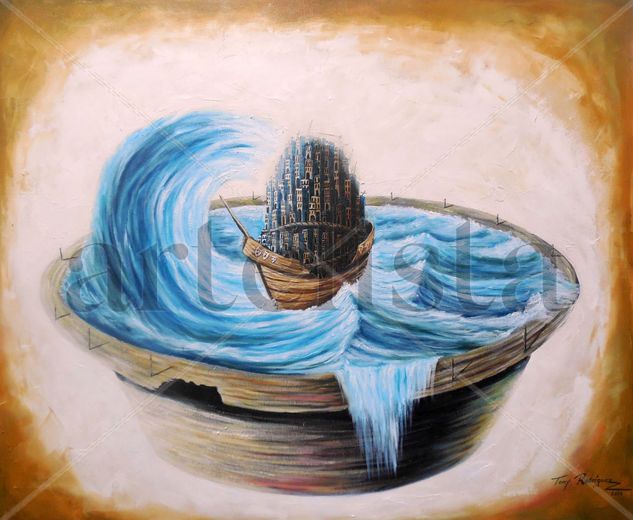 De la serie Crónicas del agua...Secretos de la conquista. Oil Canvas Landscaping