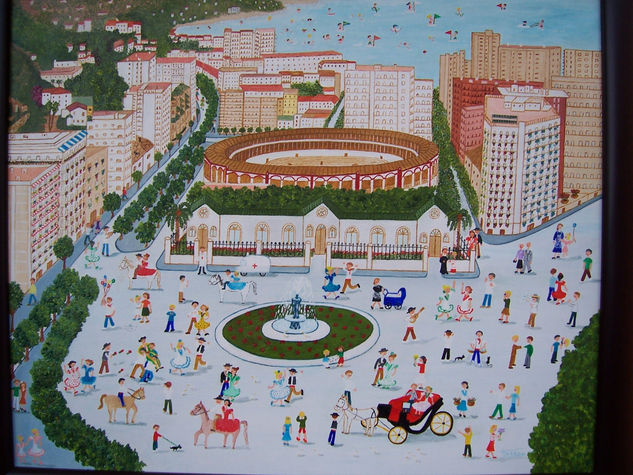 Feria en Malaga Oil Canvas Others