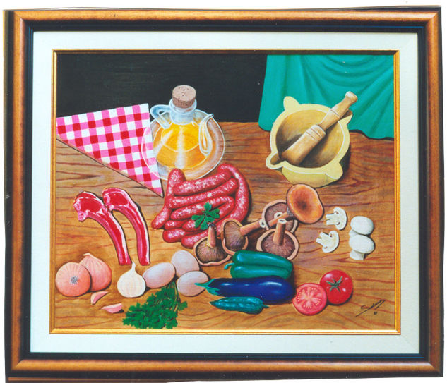 Cocina Catalana Oil Canvas