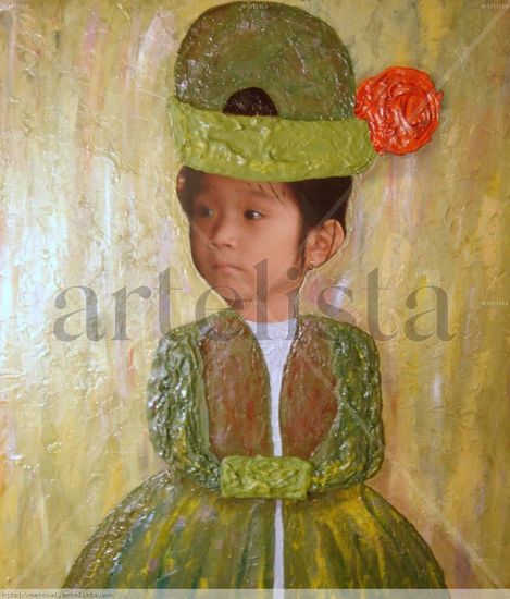 Secretos de Hoian Oil Panel Figure Painting