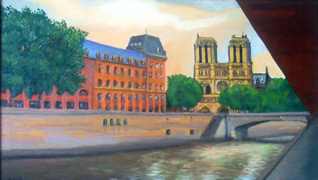 Notre Dame de Paris Óleo Lienzo Paisaje