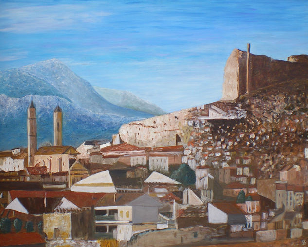 BORJA (Vista panorámica) Oil Canvas Landscaping