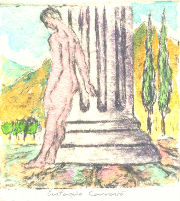 Muchacho y columna