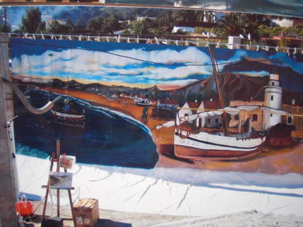 Telón "hacia la mar"
